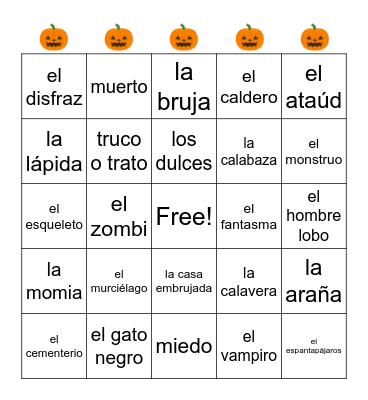 NOCHE DE BRUJAS 🎃 Bingo Card