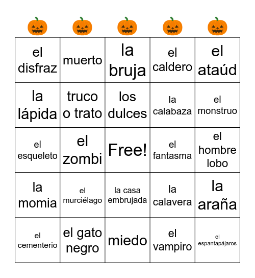 NOCHE DE BRUJAS 🎃 Bingo Card