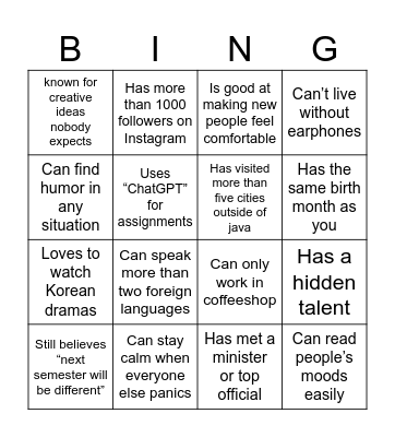 DUTA KAMPUS UNEJ BINGO Card