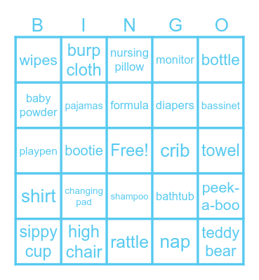 Baby Miller #2 Bingo Card