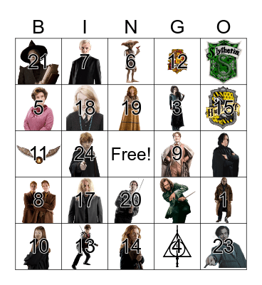 HARRY POTTER Bingo Card
