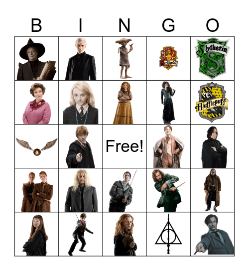 HARRY POTTER Bingo Card