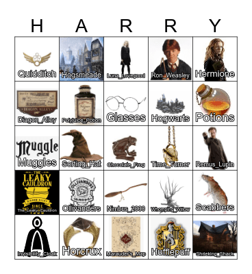 Harry Potter Bingo Card