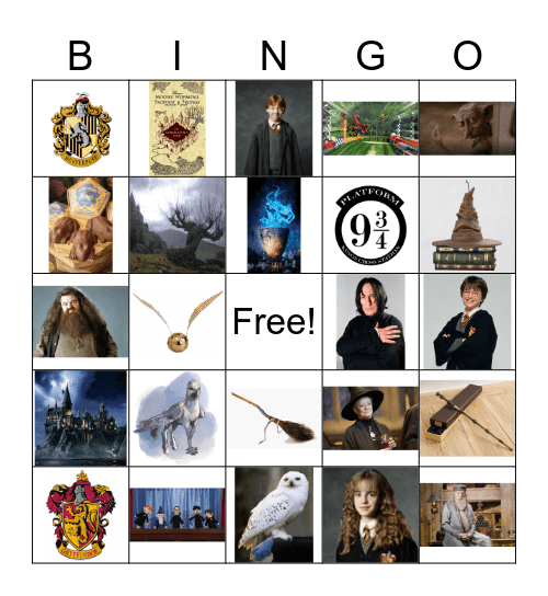 Harry Potter Bingo Card