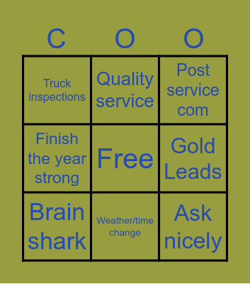 Meeting Board Bingo Card