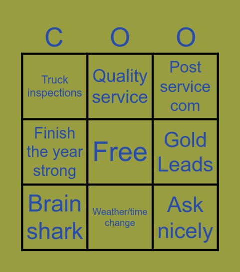 Meeting Board Bingo Card