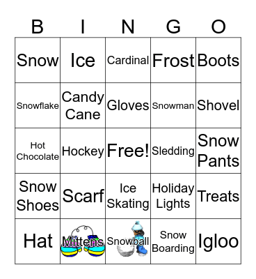 Winter Bingo Card