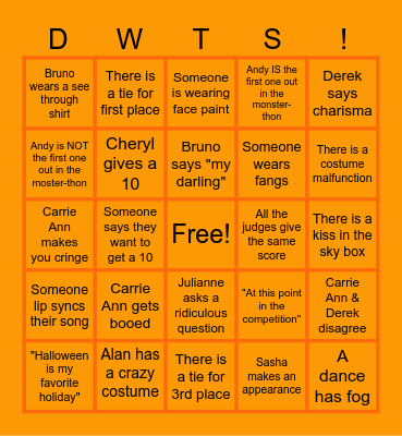HALLOWEEN NIGHT! Bingo Card