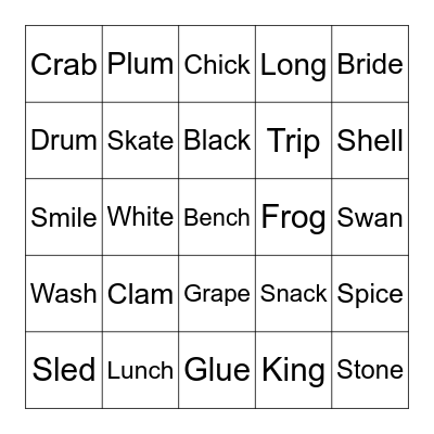 Grade 1 Festival Bingo (1) Bingo Card