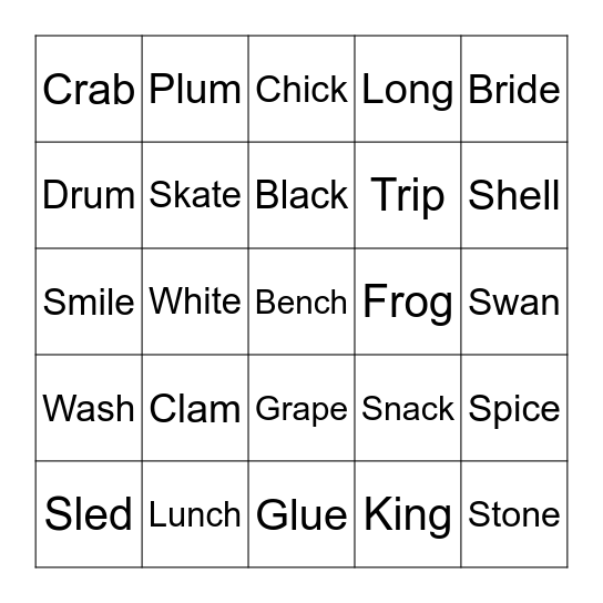 Grade 1 Festival Bingo (1) Bingo Card