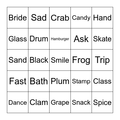 Grade 2 Festival Bingo (1) Bingo Card