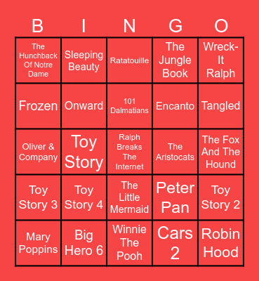 Half Hour Hangout Bingo Card