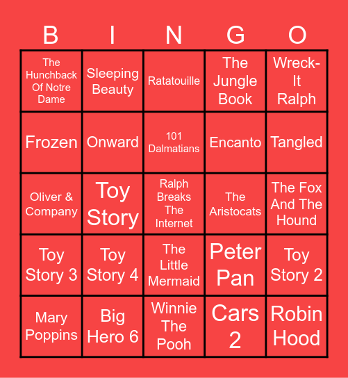 Half Hour Hangout Bingo Card