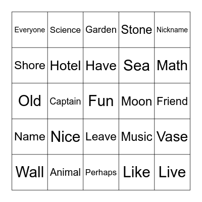 Grade 4 Festival Bingo (4) Bingo Card