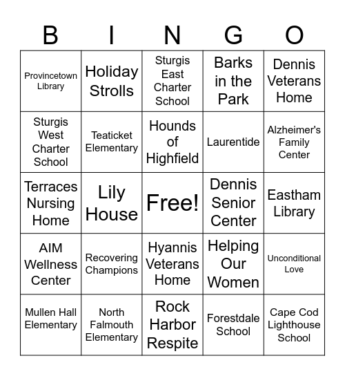 Hearts and Paws Bingo! Bingo Card