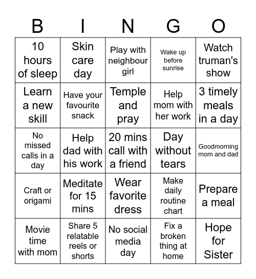 IT'S TIME GEETHA Bingo Card