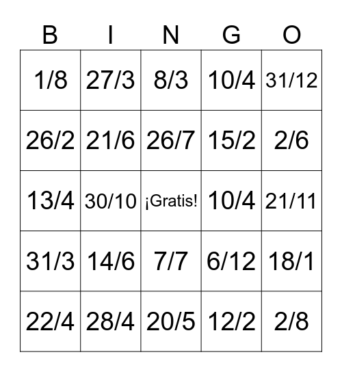 ¡Lotería! Bingo Card