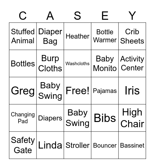 BEARY SWEET Bingo Card