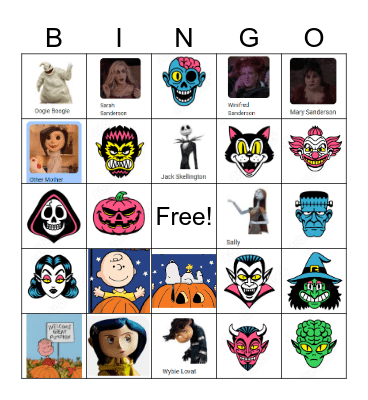 Halloween BINGO Card