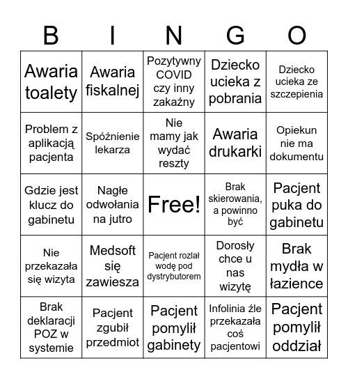 ARKADIA Bingo Card