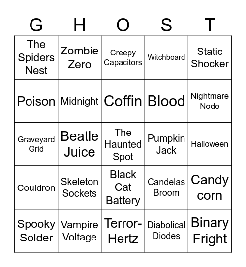 PCBoo Bingo Card