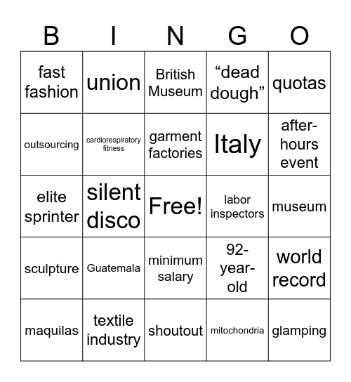 CNN 10 10/28/25 Bingo Card