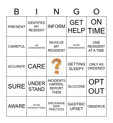 Medication Administration Bingo Card