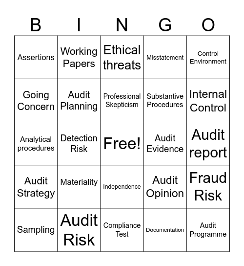 Auditopia Bingo Card
