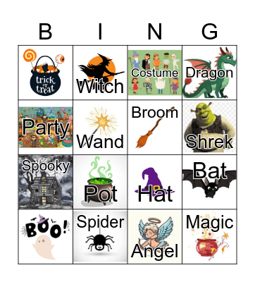 Elementary Halloween Bingo Card