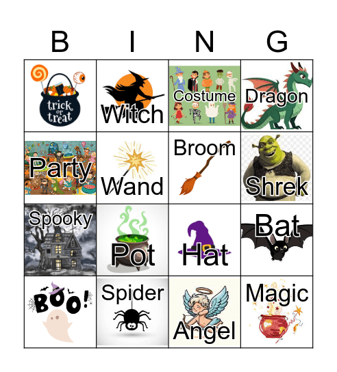 Elementary Halloween Bingo Card