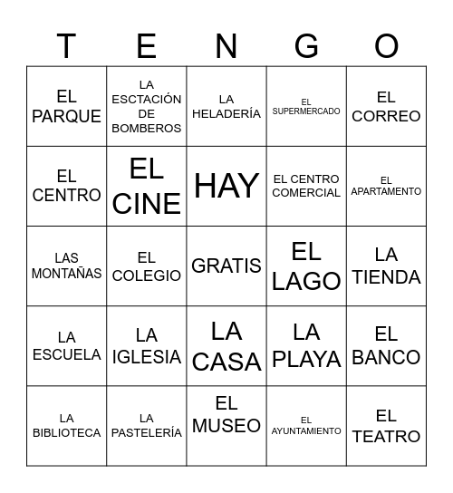 LA COMUNIDAD Bingo Card