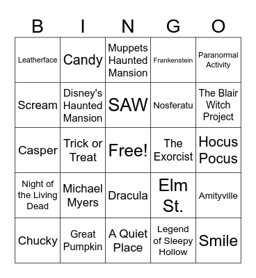 HALLOWEEN BINGO Card