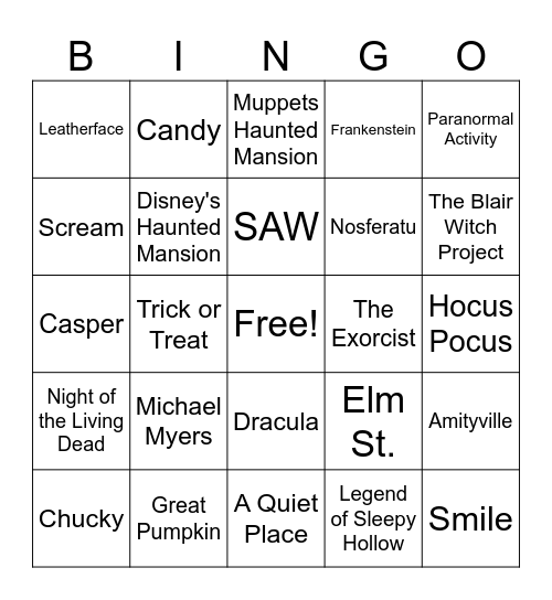 HALLOWEEN BINGO Card