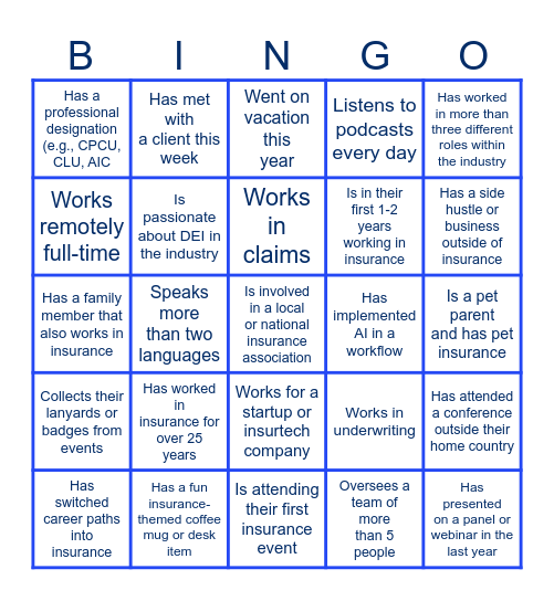 HUMAN BINGO - Find someone who... Bingo Card