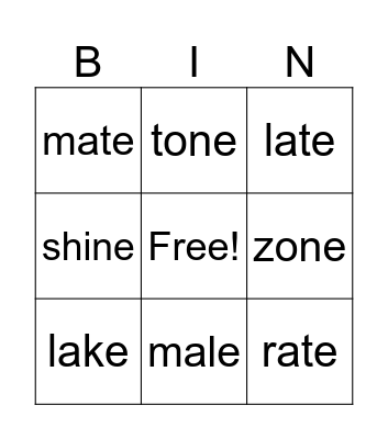 Skills 2 BINGO Card