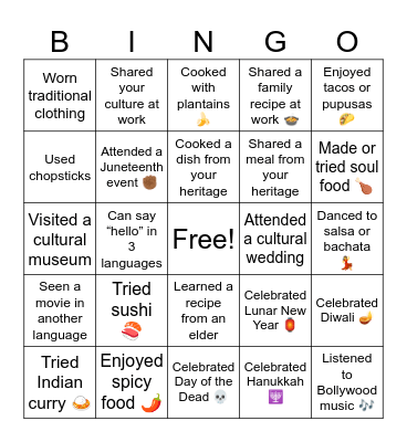 UNIFIED Bingo Card