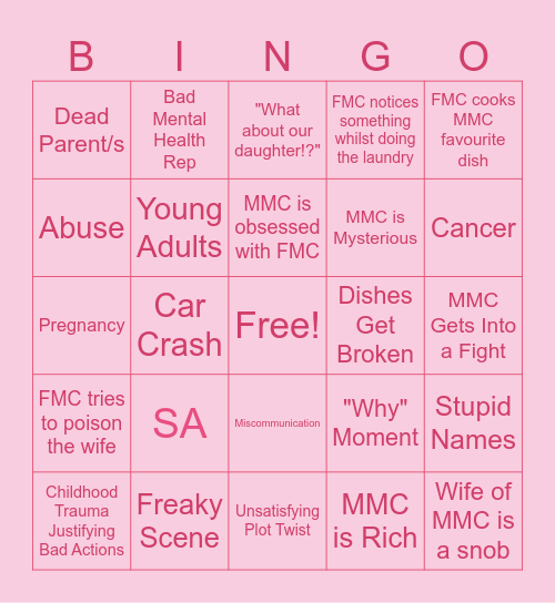 The Housemaid Bingo Card