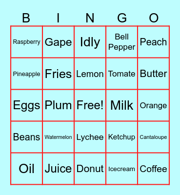 Half Hour Hangout Bingo Card