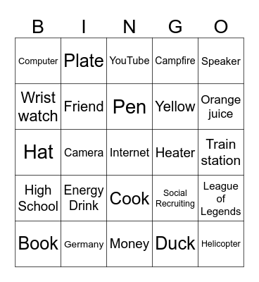 Infinite Craft Bingo Card