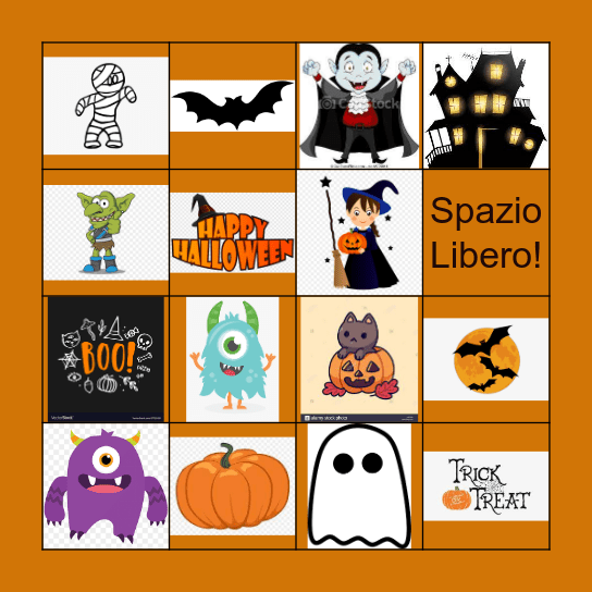 Halloween TOMBOLA Bingo Card
