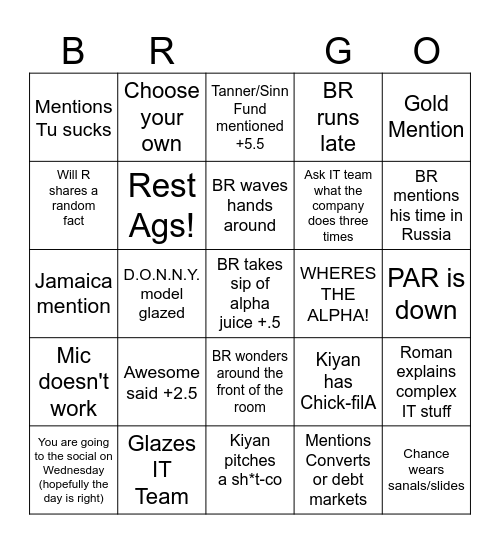 BR - INGO Bingo Card