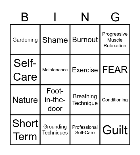 Halloween Bingo Card