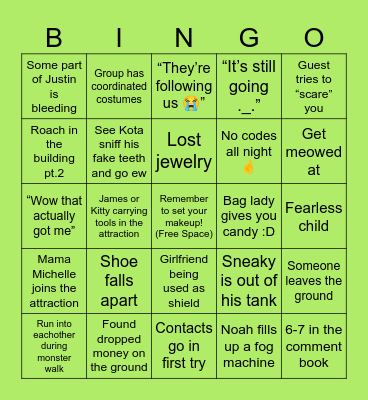 NF Bingo Final Week Bingo Card