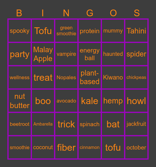 NAT BINGO 1ST PLACE Bingo Card