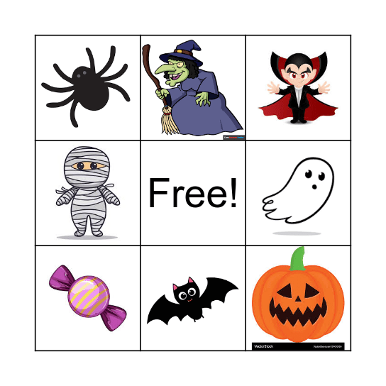 SPOOKY SCARY BINGO Card