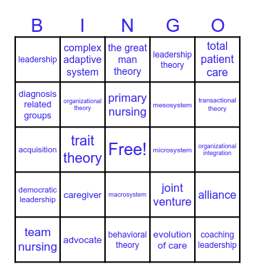Chapter 12 bingo Card