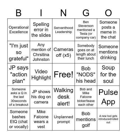 2025 Leadership Summit BINGO Card
