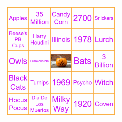 Halloween Bingo Card