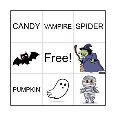 SPOOKY SCARY BINGO Card