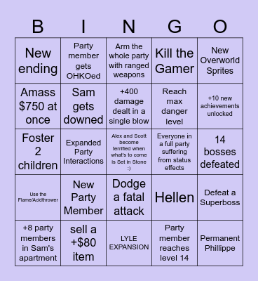 Look Outside 2.0 Bingo! :Lyle: Bingo Card